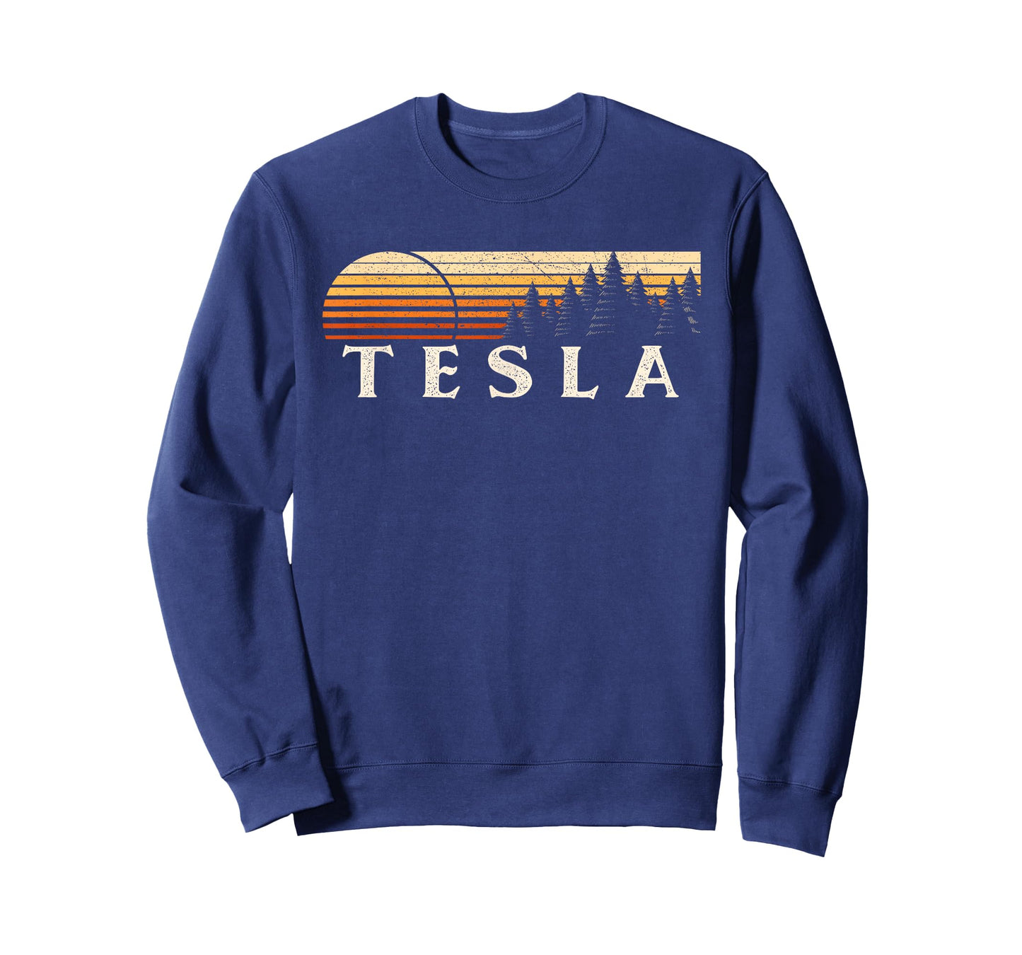 Tesla, WV Vintage Evergreen Sunset Eighties Retro T-Shirt