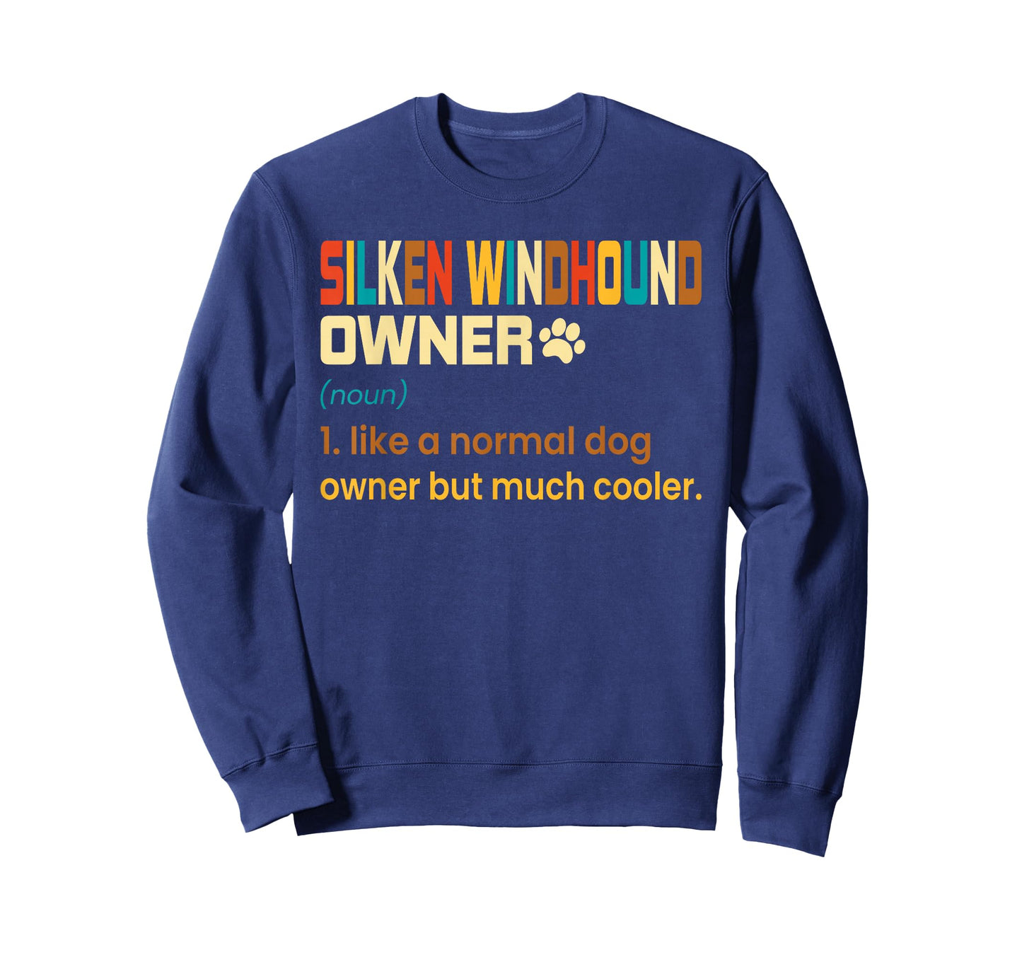 Funny Silken Windhound Retro Vintage Dog Mom Dad T-Shirt