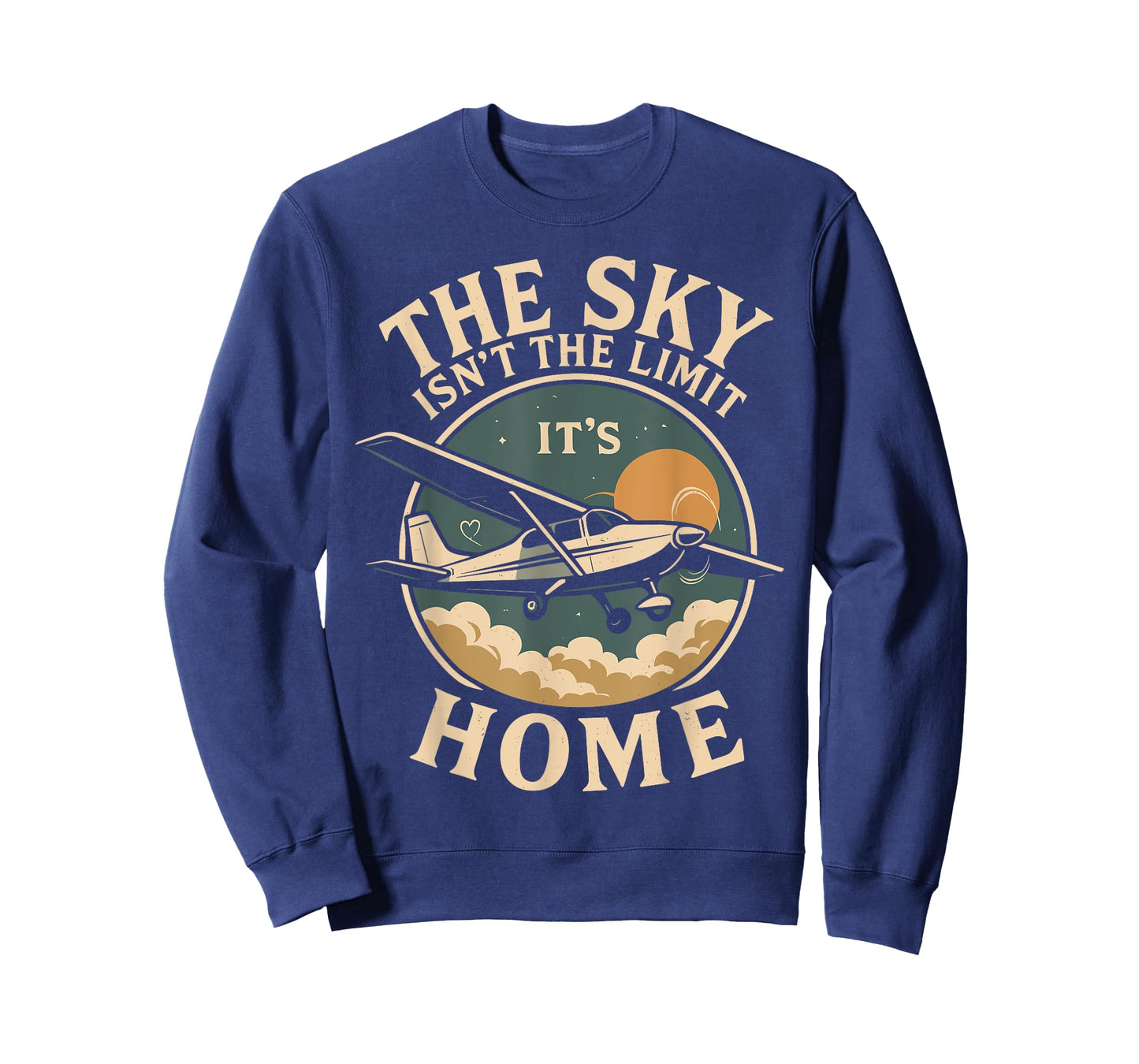 Airplane Pilot Vintage Retro The Sky Isn't The Limit It's T-Shirt