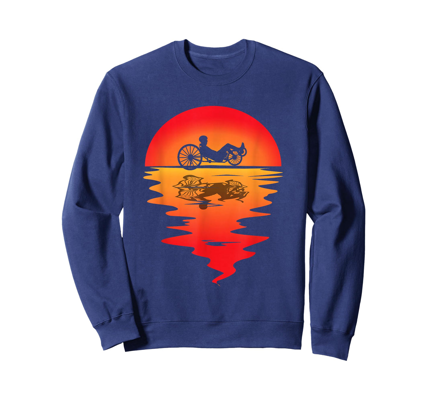 Recumbent Bike Recumbent Trike Cyclist Vintage Sunset Triker T-Shirt