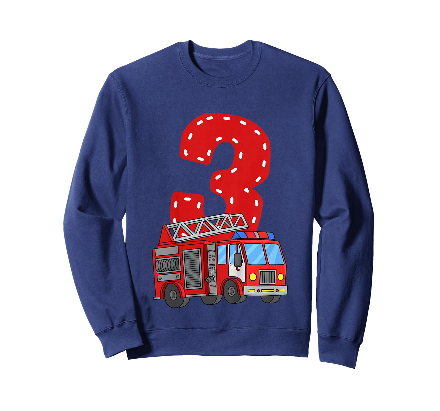 Kids Kids Fire Truck 3rd Birthday Party Toddler Boy 3 Year Old T-Shirt