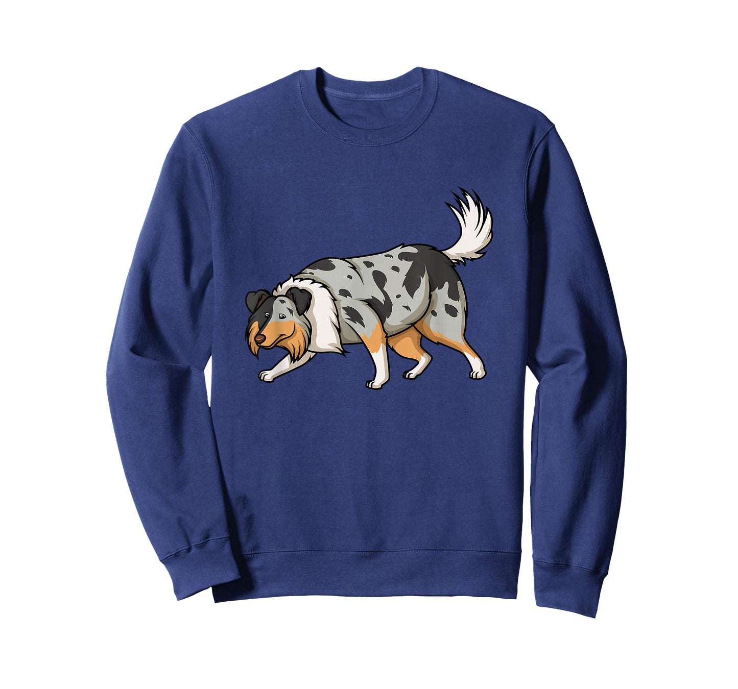 Collie Dogs Blue Merle Collie Sniffing Funny Cute T-Shirt