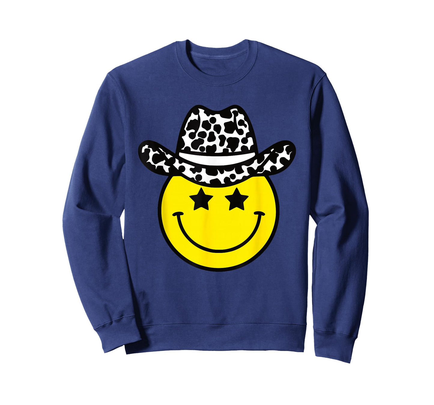 Cute Western Country Cowgirl hat Star Yellow Smile Face Girl T-Shirt