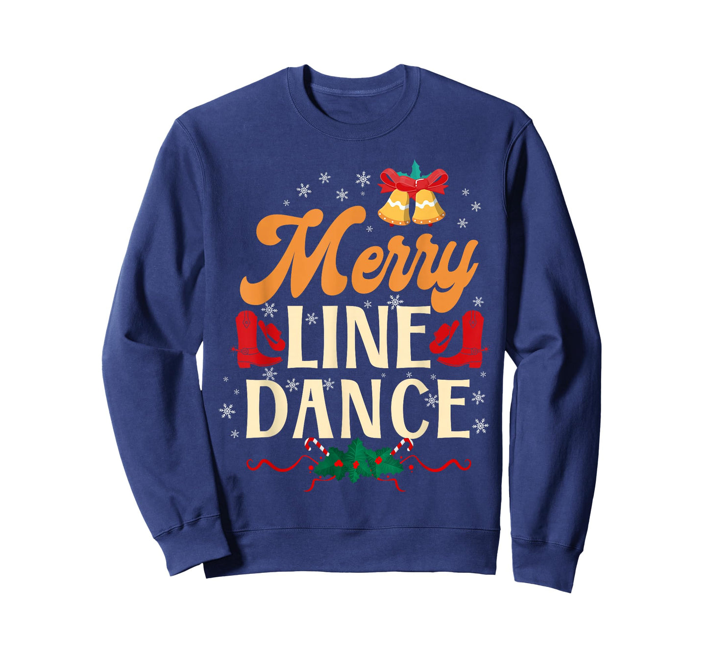 Country Line Dance Dancer HD0 Merry Line Dance T-Shirt - Women's Black Small Classic Fit Crew Neck Short Sleeve