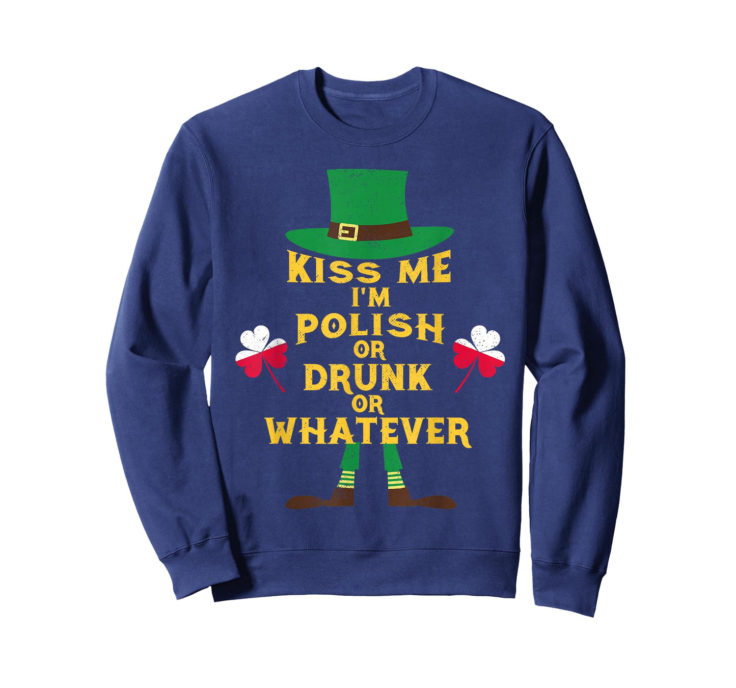Kiss Me I'm Polish St Patrick's Day T-Shirt Irish Poland T-Shirt