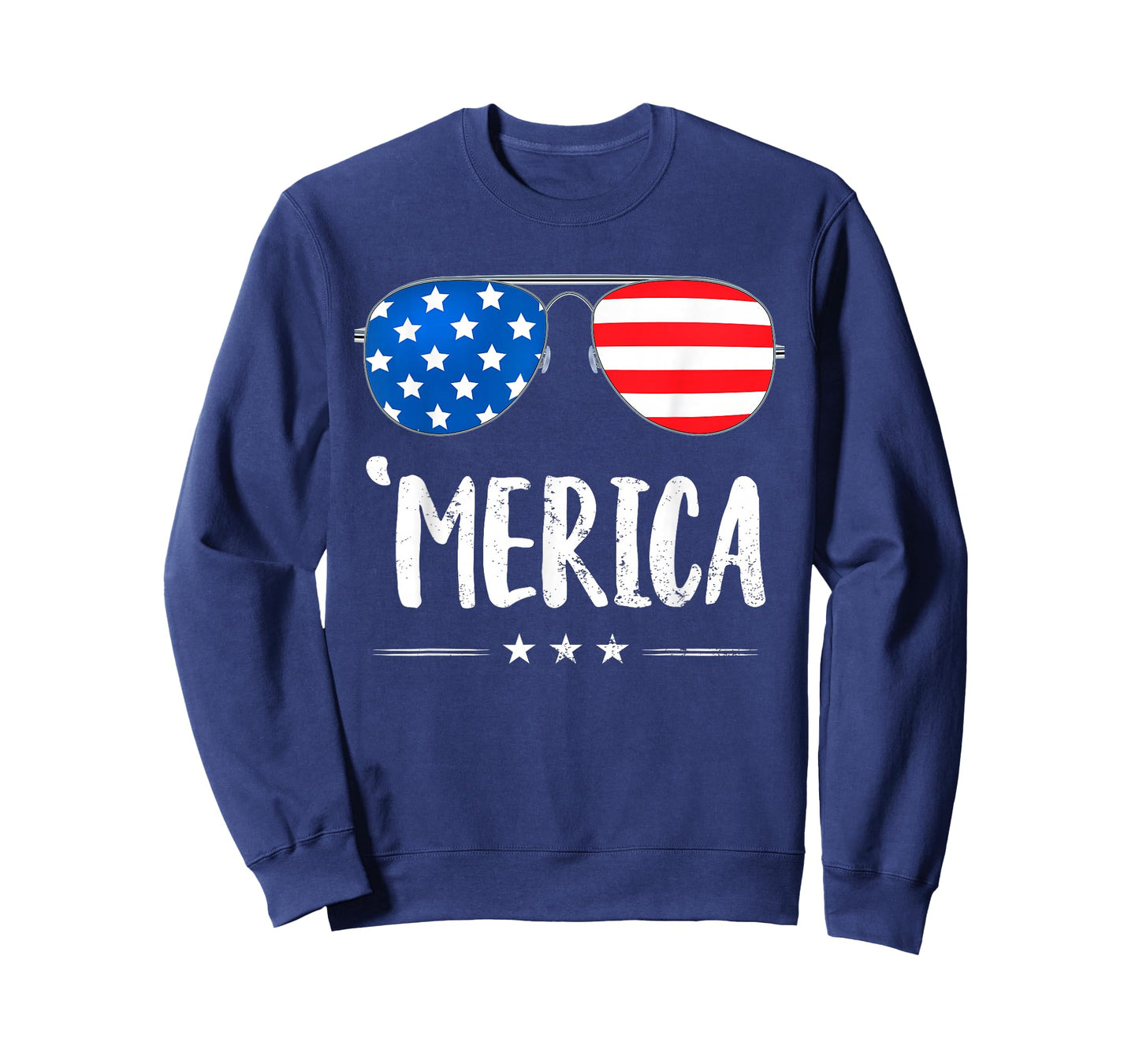 Merica Sunglasses 4th of July Boys Girls USA Flag Patriotic T-Shirt