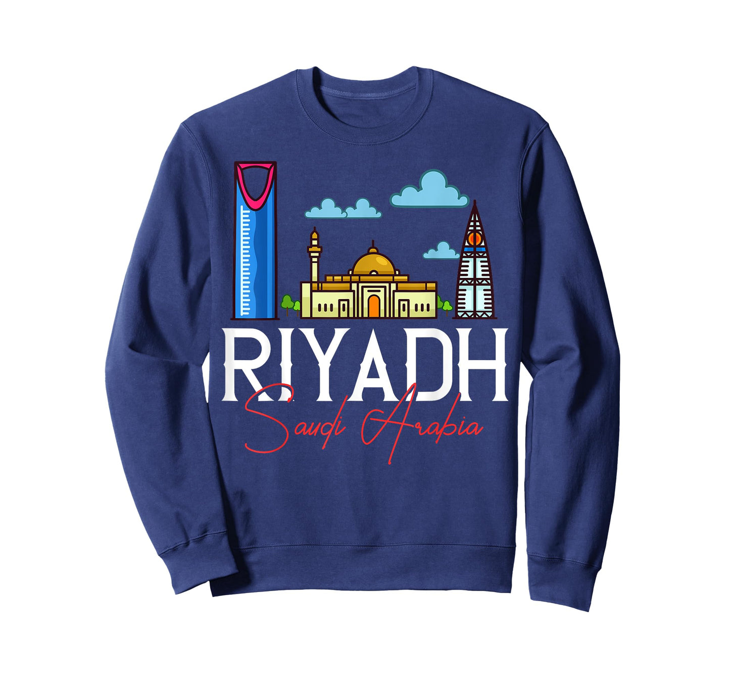 Riyadh Saudi Arabia City Skyline Map Travel T-Shirt