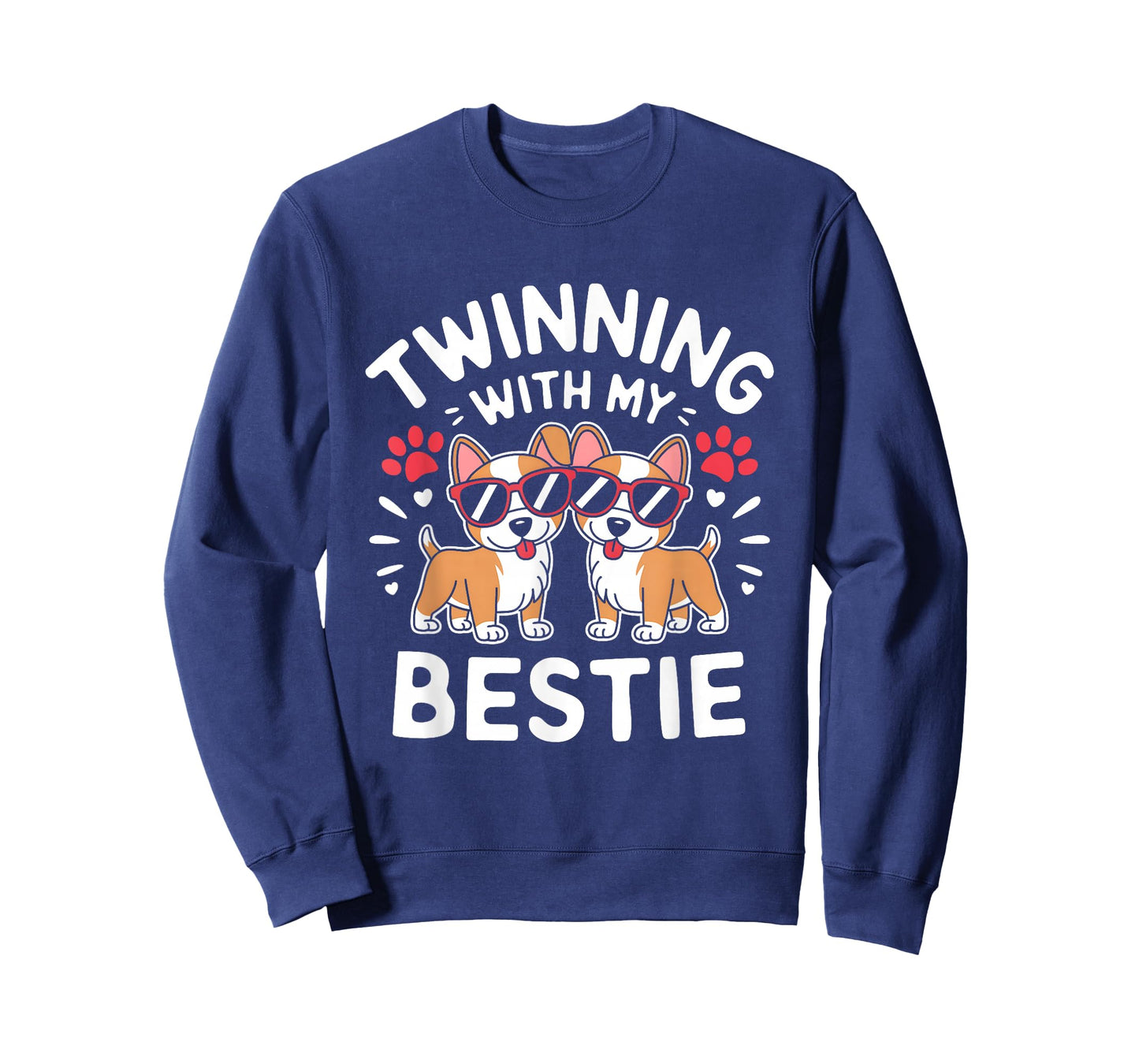 Twinning With My Bestie Dog Cute Friends Matching T-Shirt