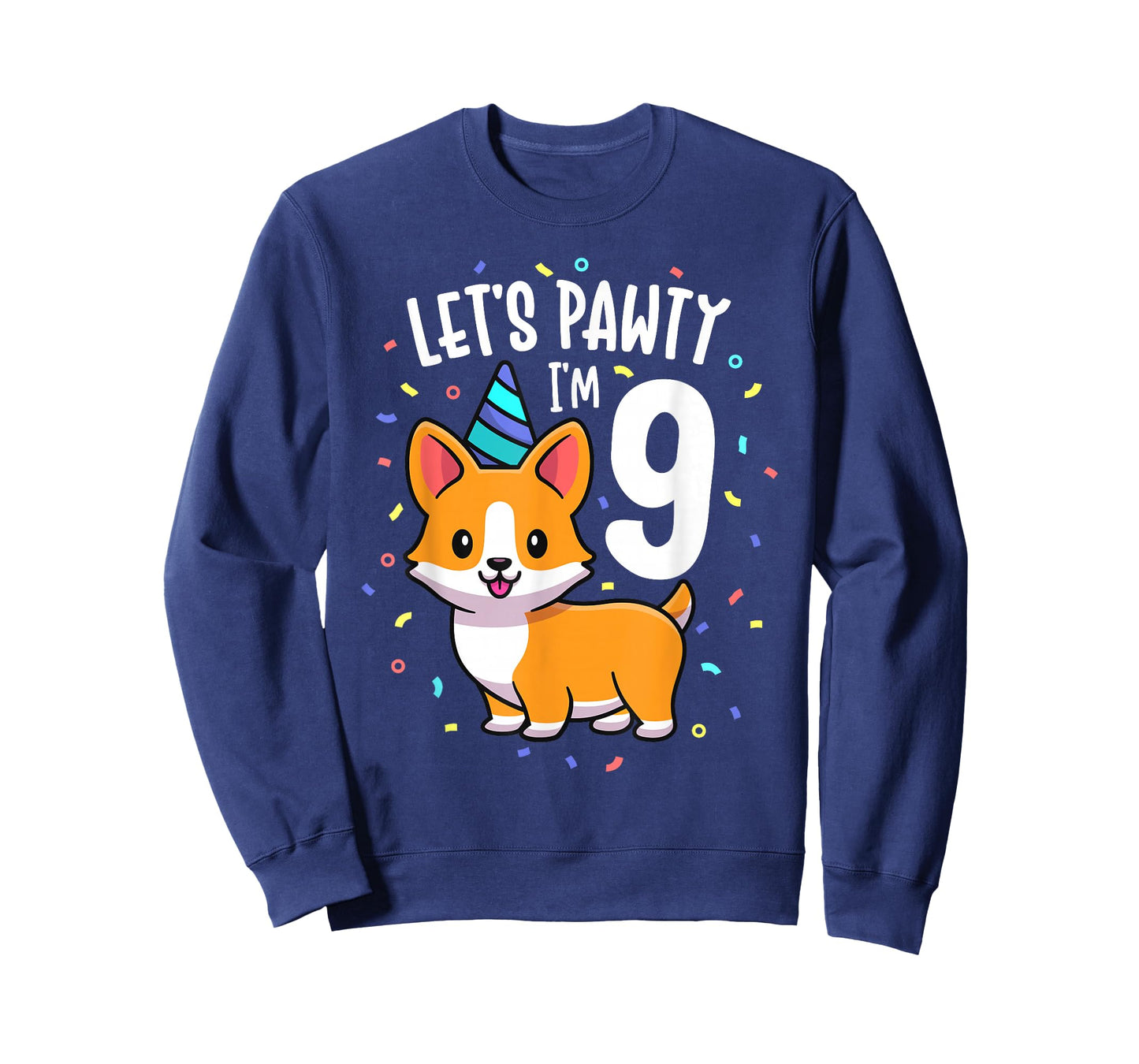 9 Years Old Corgi Dog Lover 9th Birthday Party Outfit Kid T-Shirt