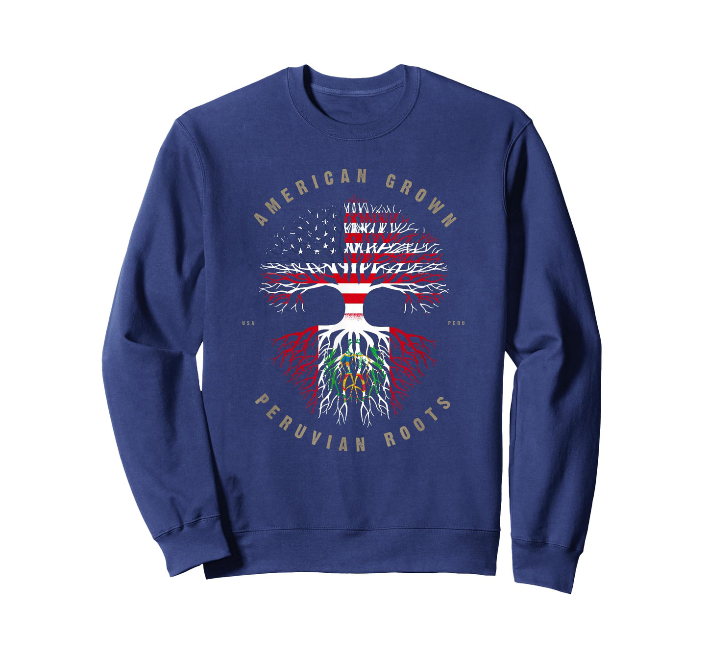 American Grown Peruvian Roots Peru Flag T-Shirt