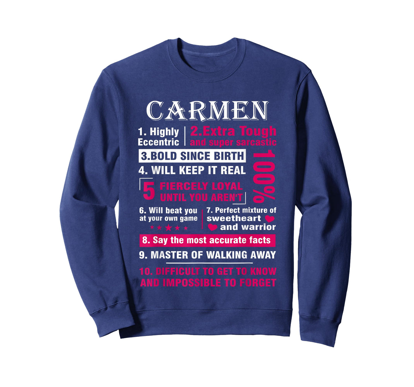 CARMEN Highly Eccentric 10 Facts Shirt First Name shirt T-Shirt