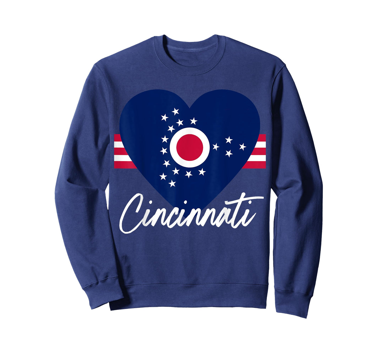 I Love Cincinnati Ohio OH Flag Heart T-Shirt