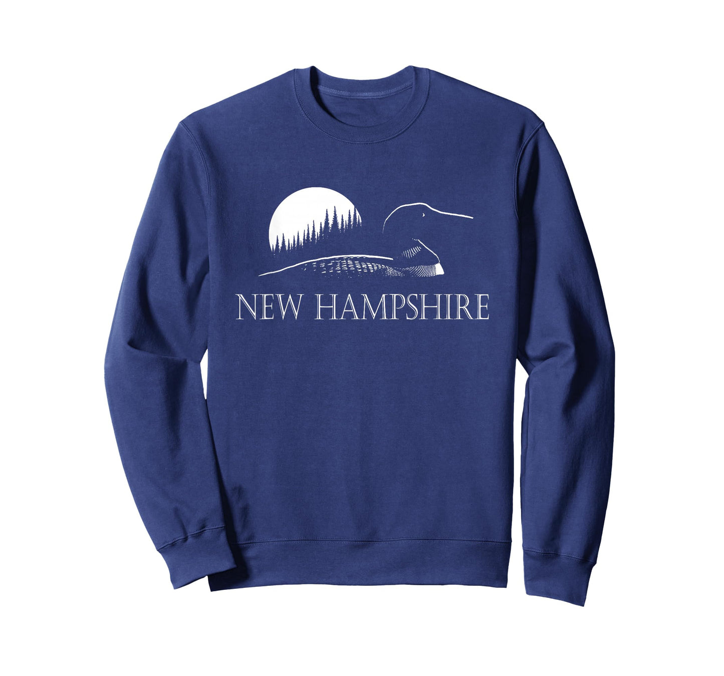 New Hampshire Loon In Moonlight And Forest T-Shirt