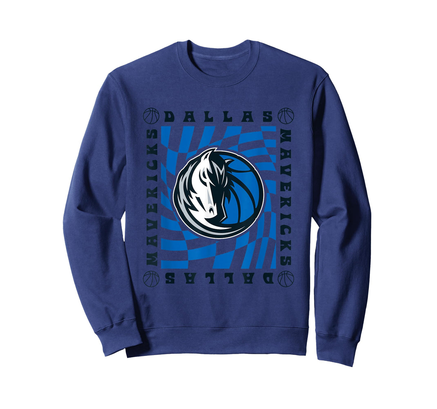 NBA Dallas Mavericks Retro Checkerboard Wave T-Shirt