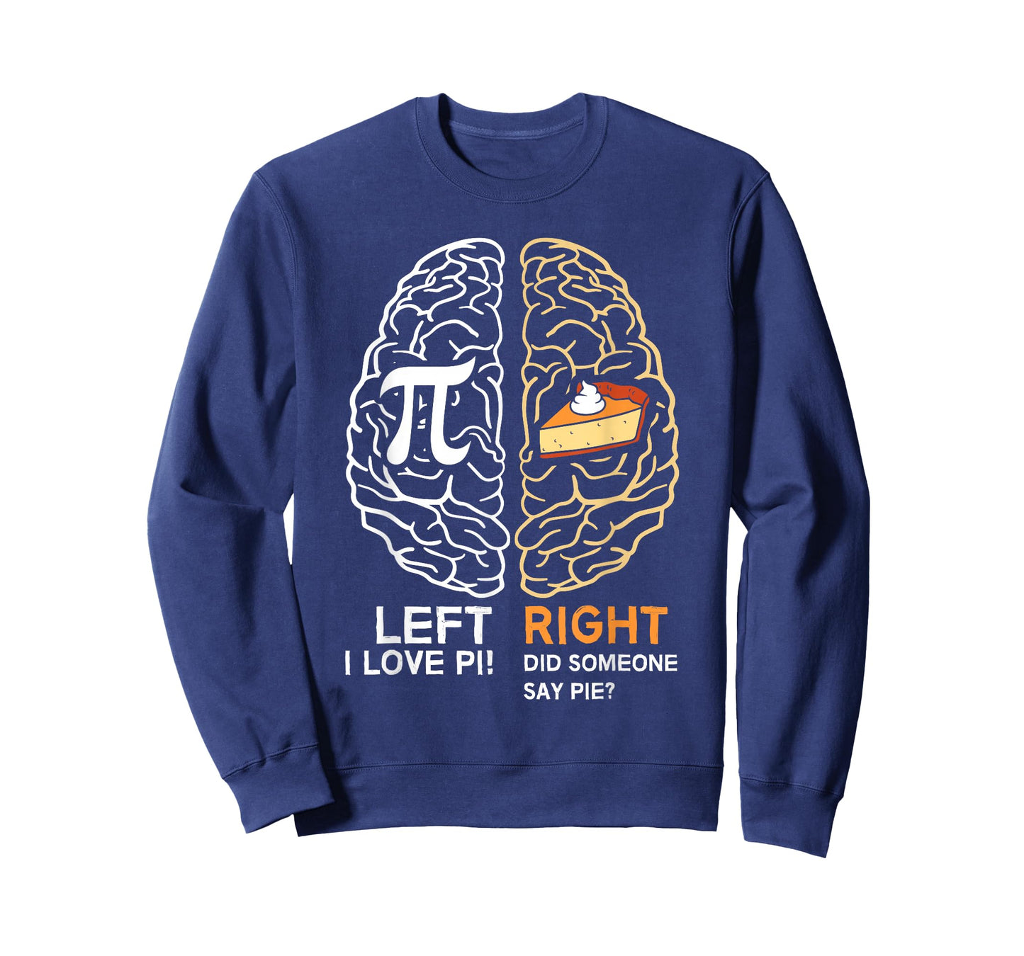 Funny Pi Day Left Vs Right Brain Pie Shirt Math Geek Gift T-Shirt