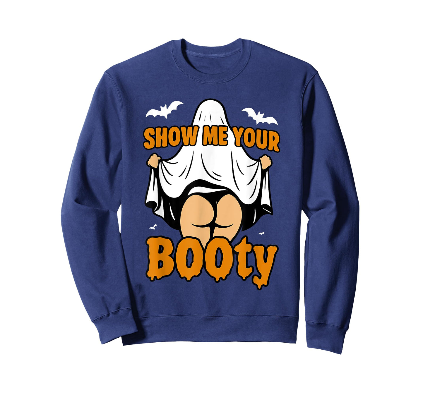 Funny Girl Boo Ghost Show Me Your Booty Dark Humor Halloween T-Shirt