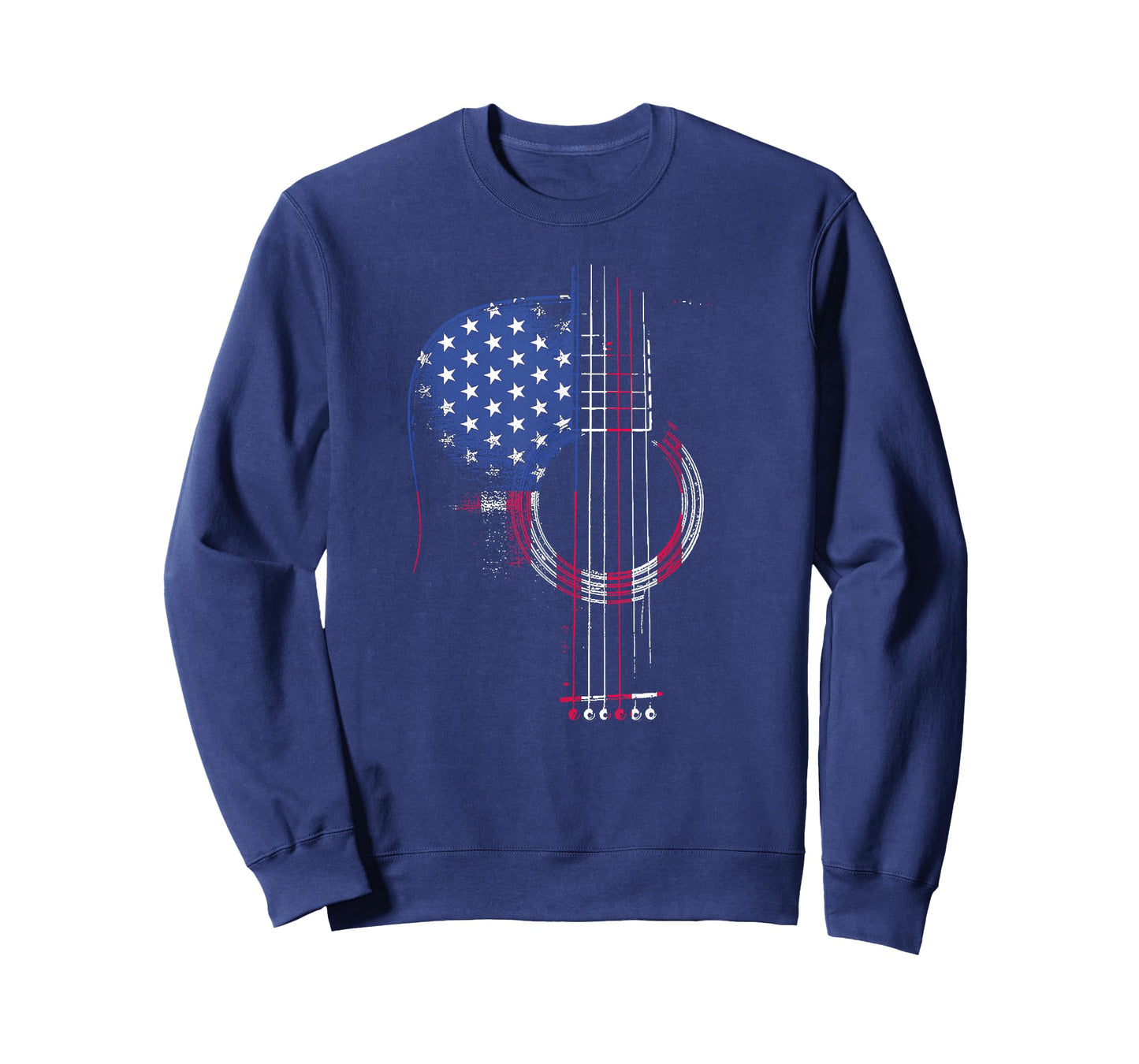 Funny Guitar America Flag Patriotic 4th Of July Women Men T-Shirt