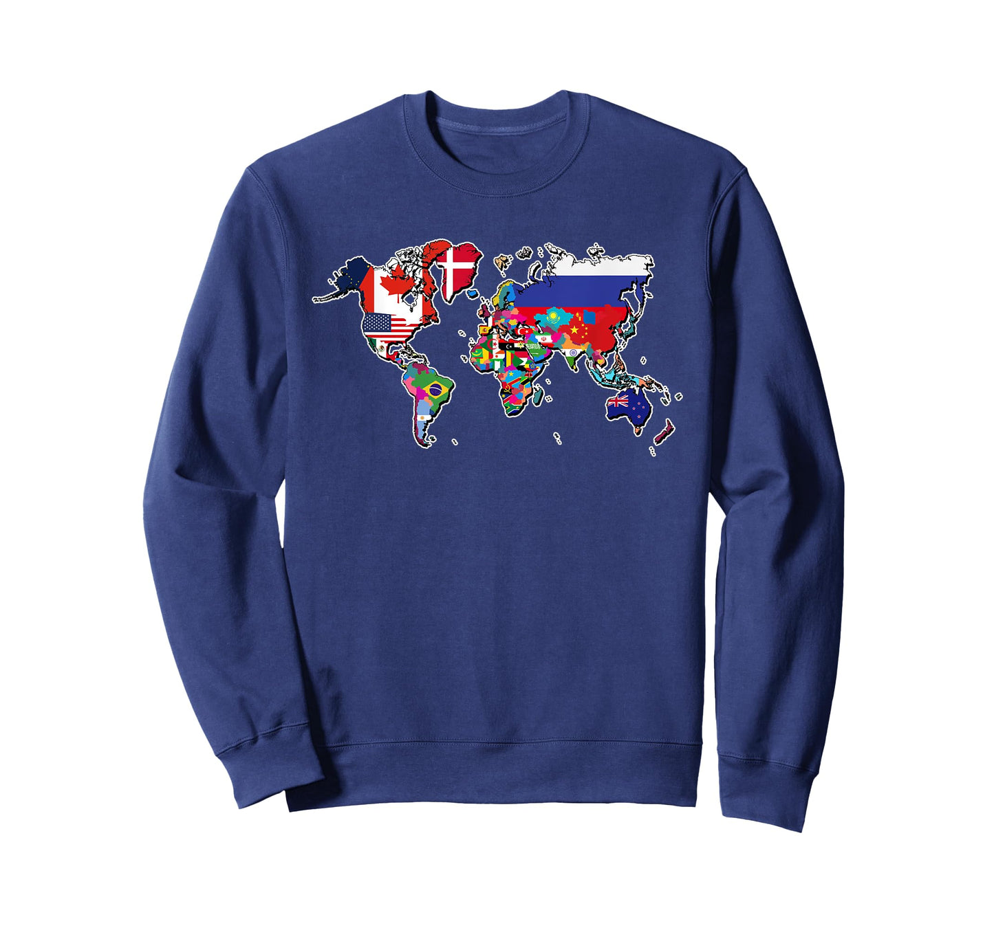 World Flag Map T-Shirt Globe Travelers Atlas T-Shirt