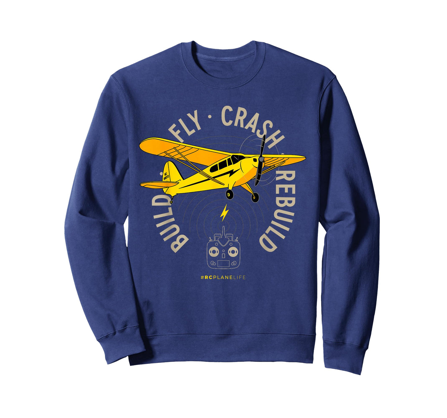 Yellow Plane RC Plane Model Aircraft Build Fly Crash Rebuild T-Shirt