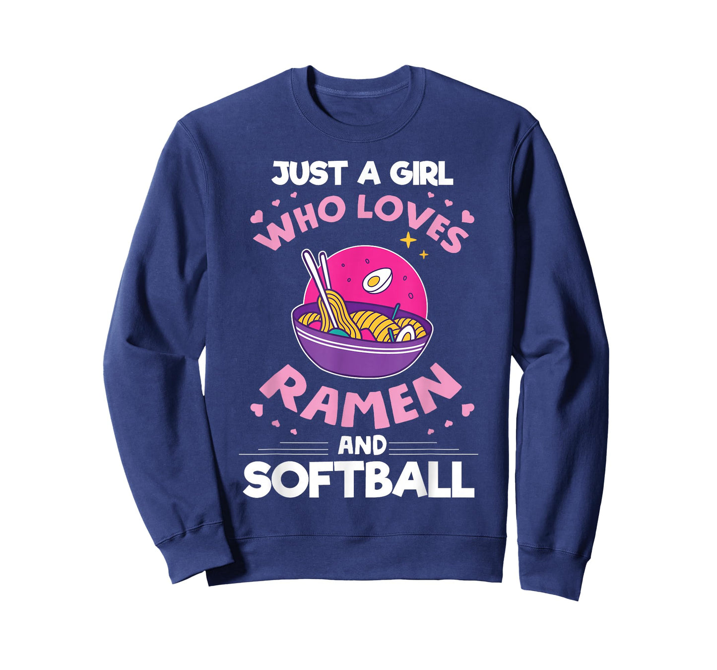 Girl who loves Ramen And Softball Anime gifts for teen girls T-Shirt