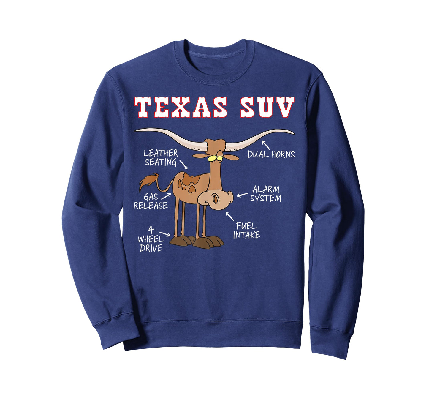 Texas TX SUV Funny Joke Longhorn Cattle Cow T-Shirt