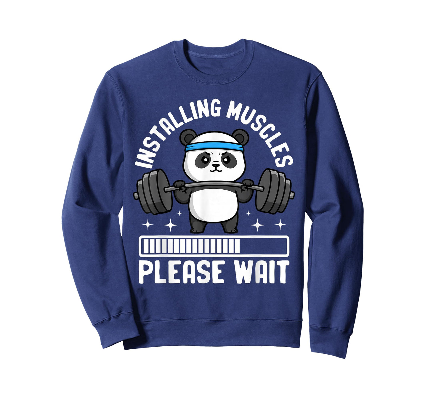 Installing Muscles Please Wait Panda Gym T-Shirt