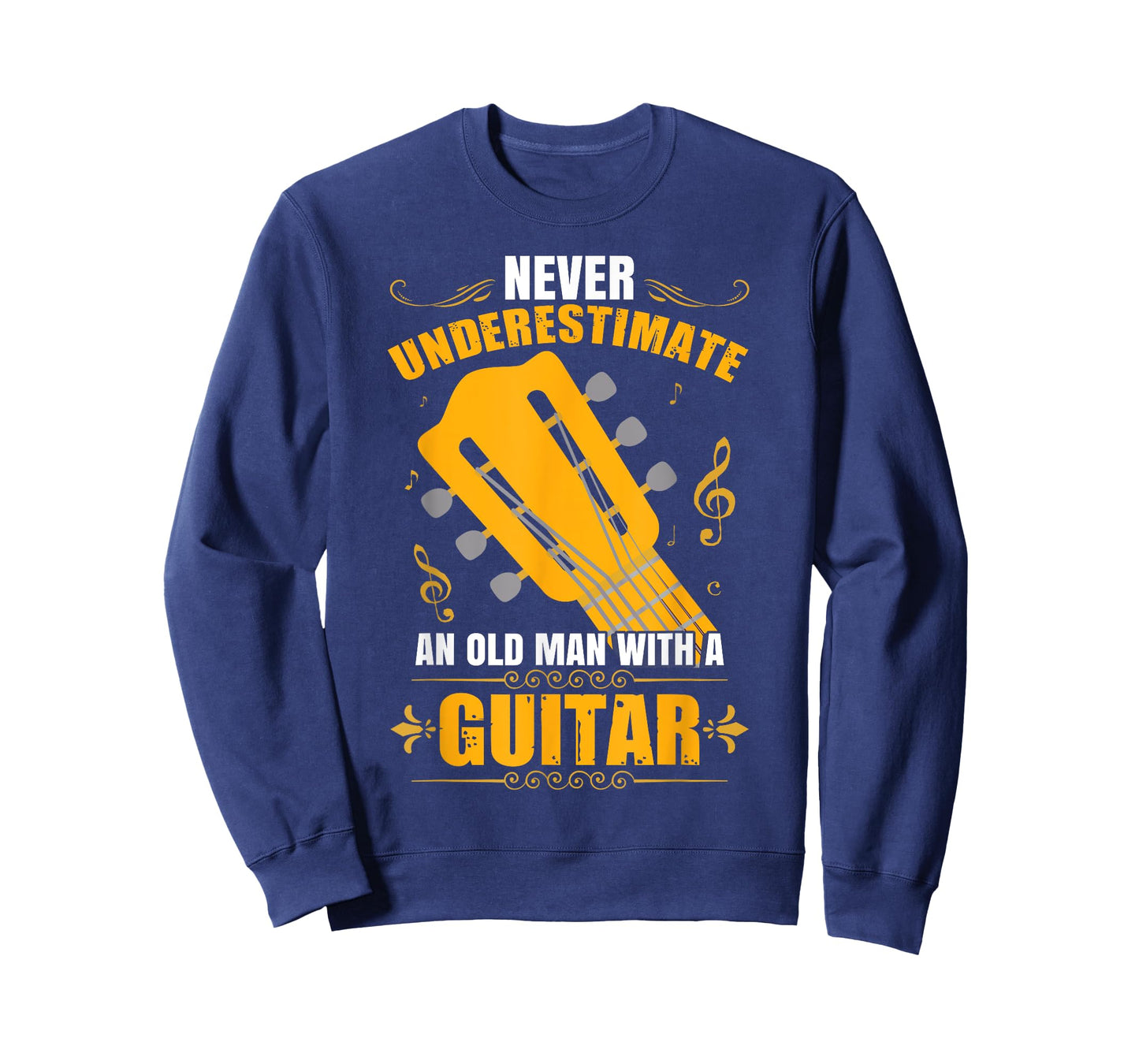 Never Underestimate An Old Man With A Guitar T-Shirt