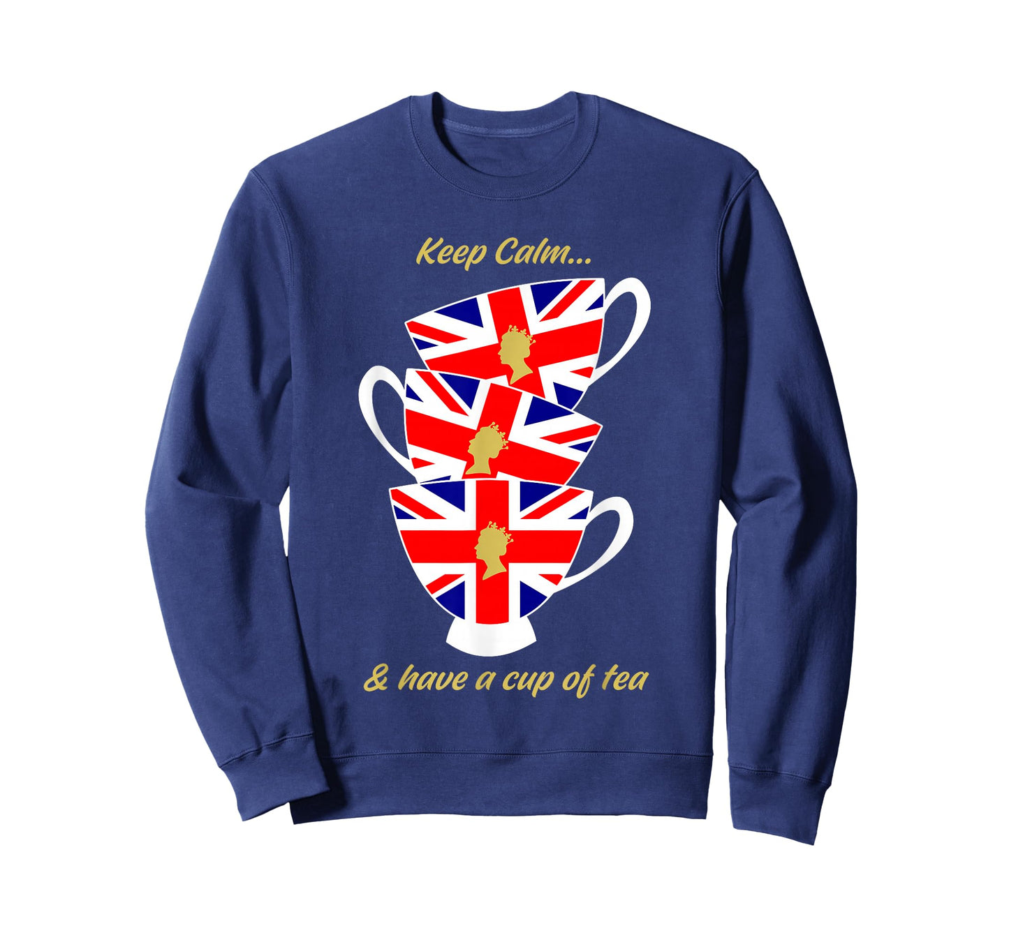 Funny British Flag Keep Calm and Have a Cup of Tea T-Shirt