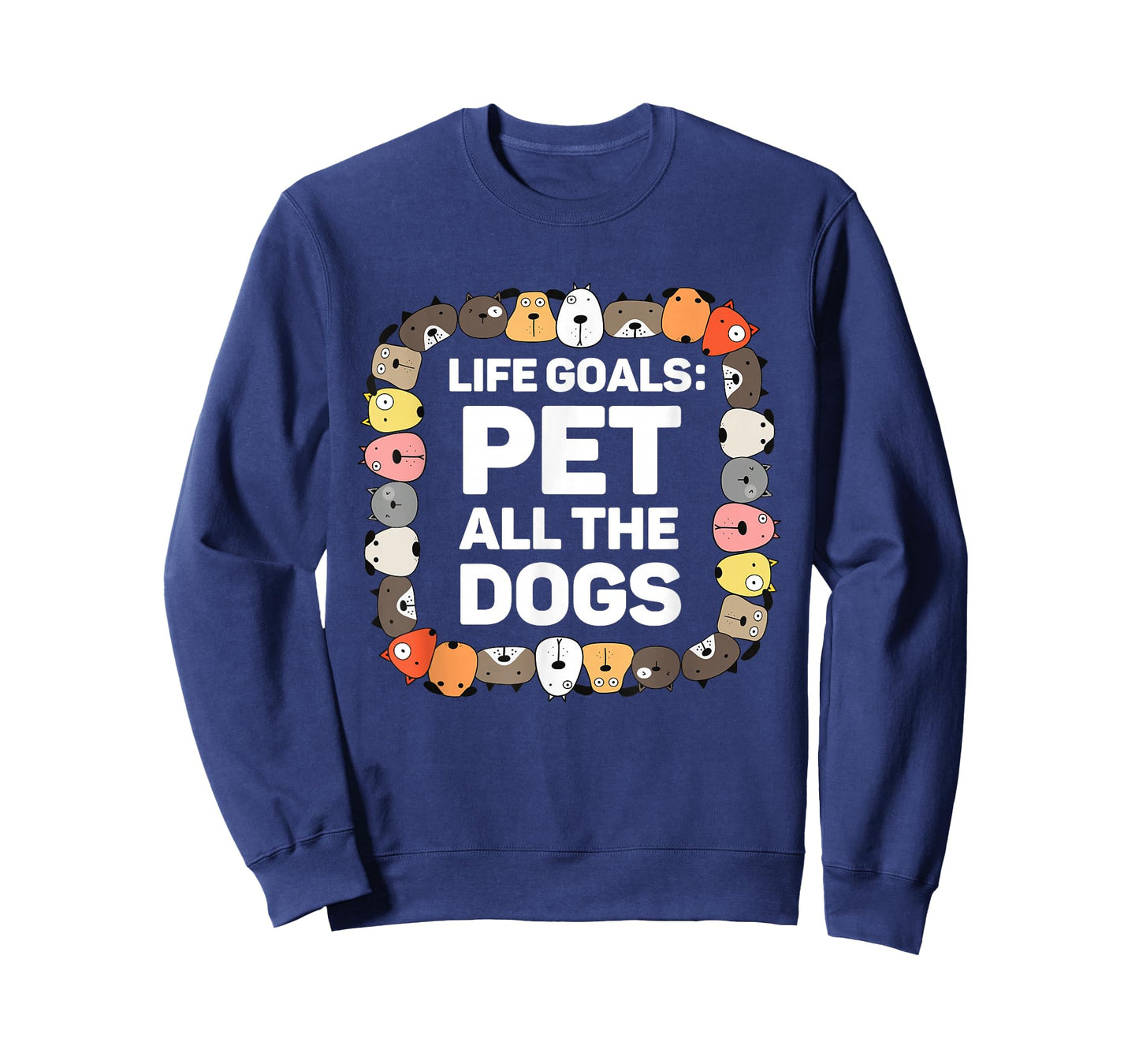 Pet All The Dogs Life Goals Funny Dog Lover Kids Puppy Dog T-Shirt