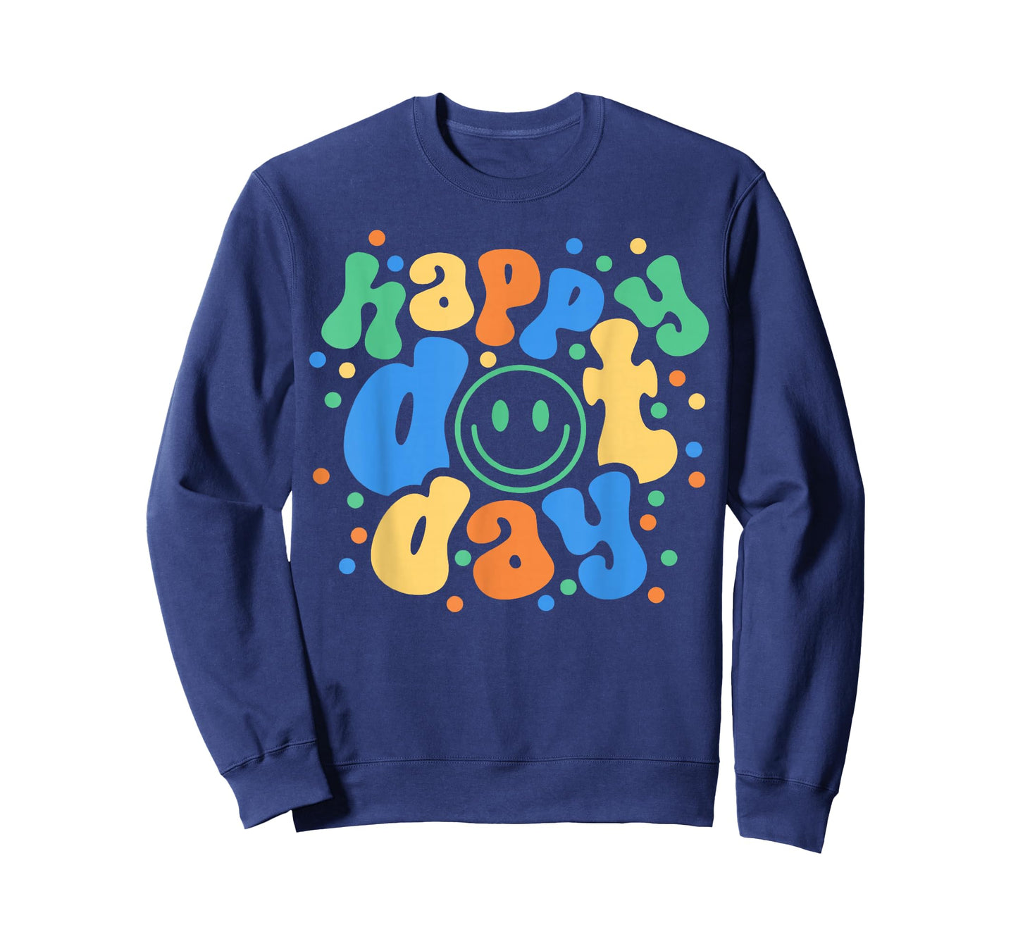 Happy Dot Day 2025 Colorful Polka Dot Groovy Teacher Kids T-Shirt