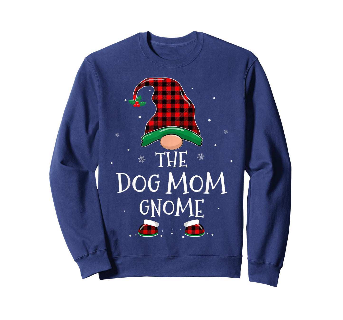 Dog Mom Gnome Xmas Family Matching Plaid Christmas Gnomes T-Shirt