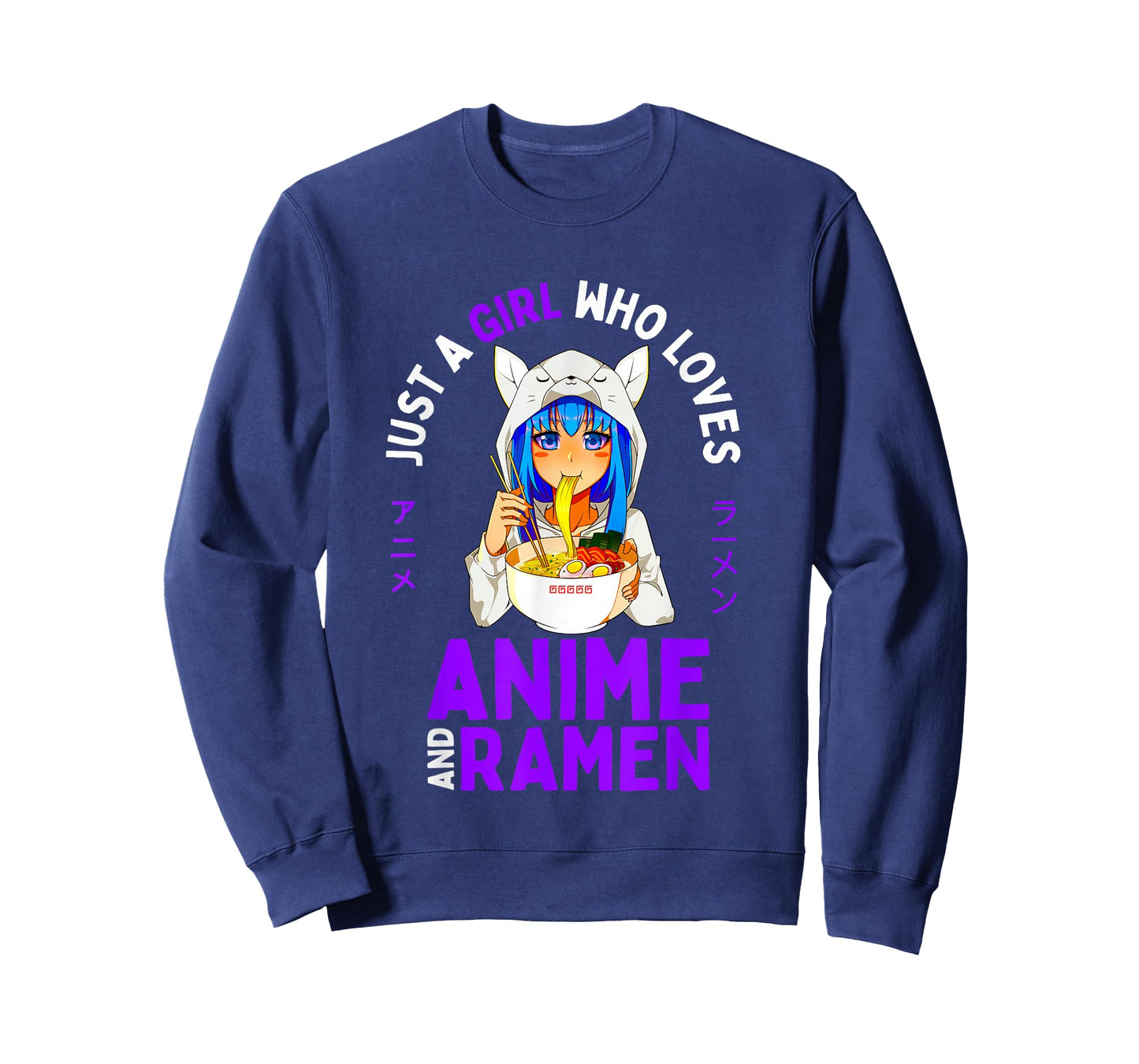 Just a Girl Who Loves Anime and Ramen Teen Girls Japan Merch T-Shirt