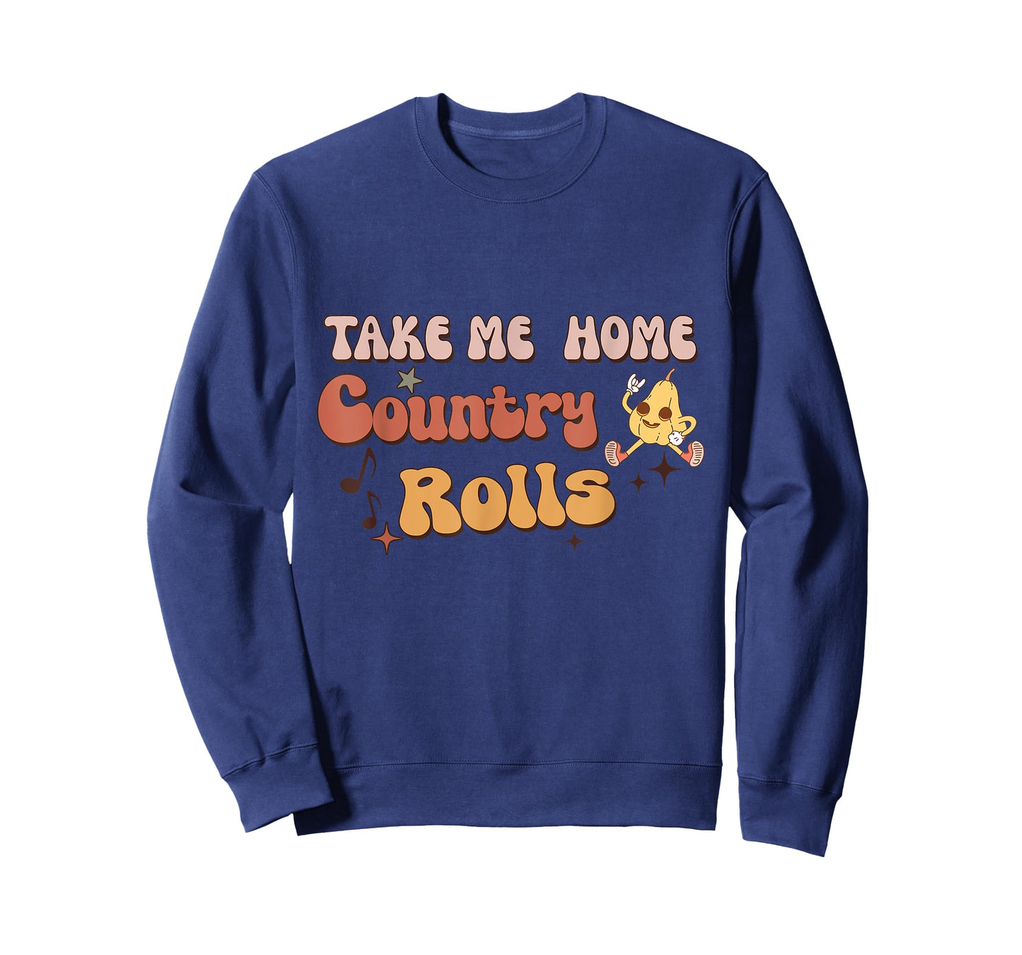 Funny Groovy Thanksgiving Take Me Home Country Rolls T-Shirt