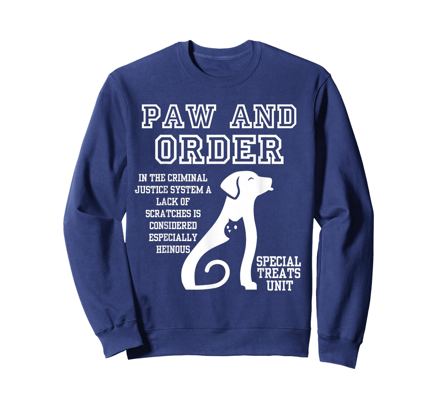Paw and Order Special Treats Unit Cat and Dog Men Women T-Shirt