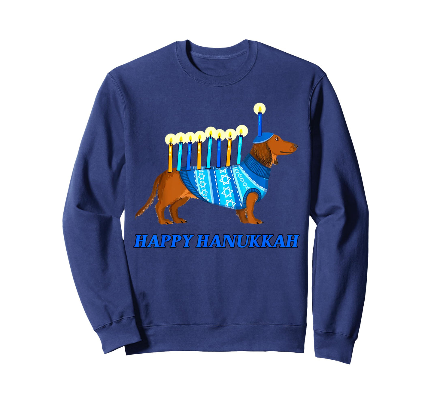 Weiner Dog Menorah Happy Hanukkah Weiner Dog Menorah T-Shirt