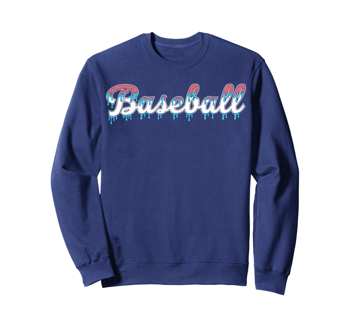 Baseball Ice Cream Drip Boys and Girls Batter Game Day T-Shirt
