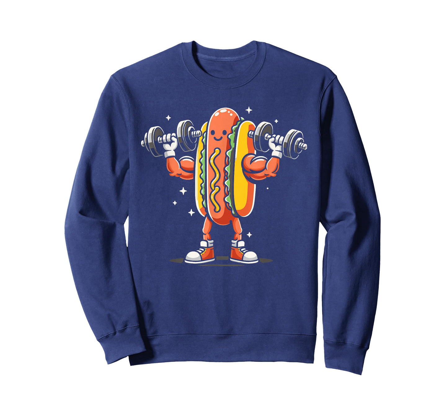 Hotdog Lifting Weights Funny Bodybuilding Weightlifting T-Shirt
