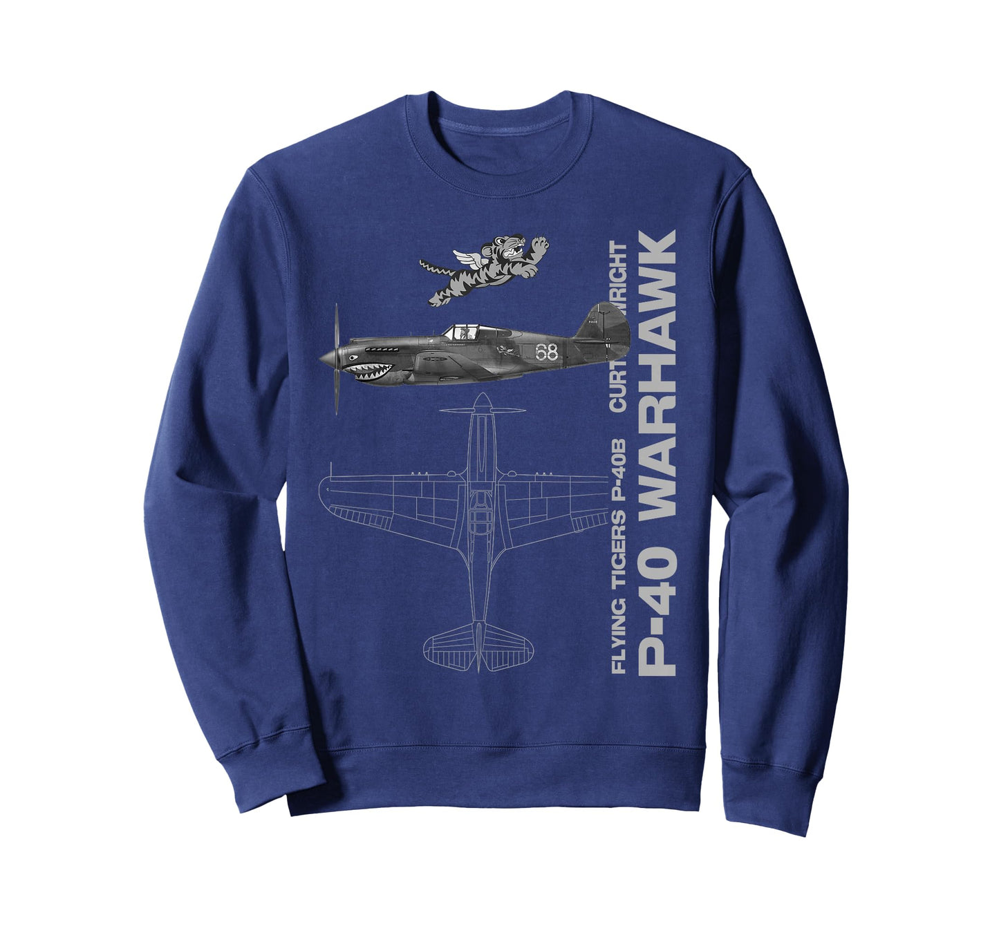 P-40 Warhawk WWII Fighter Airplane Profile T-shirt T-Shirt