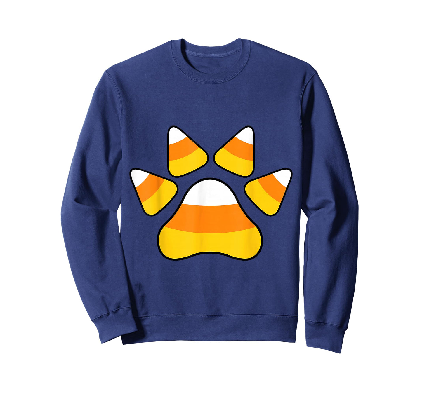 Halloween Candy Corn Paw Print T-Shirt For Animal Lovers T-Shirt