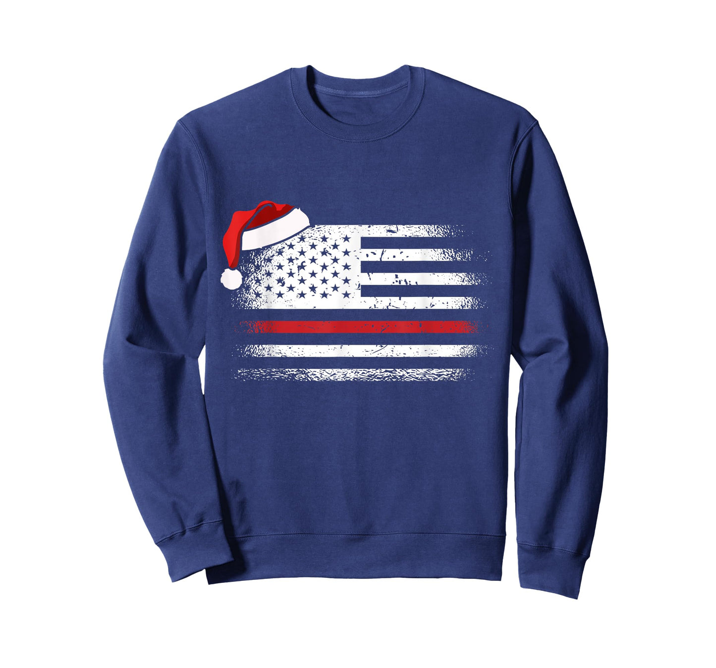 American Flag Firefighter Christmas Pajama Cool Xmas Fireman T-Shirt