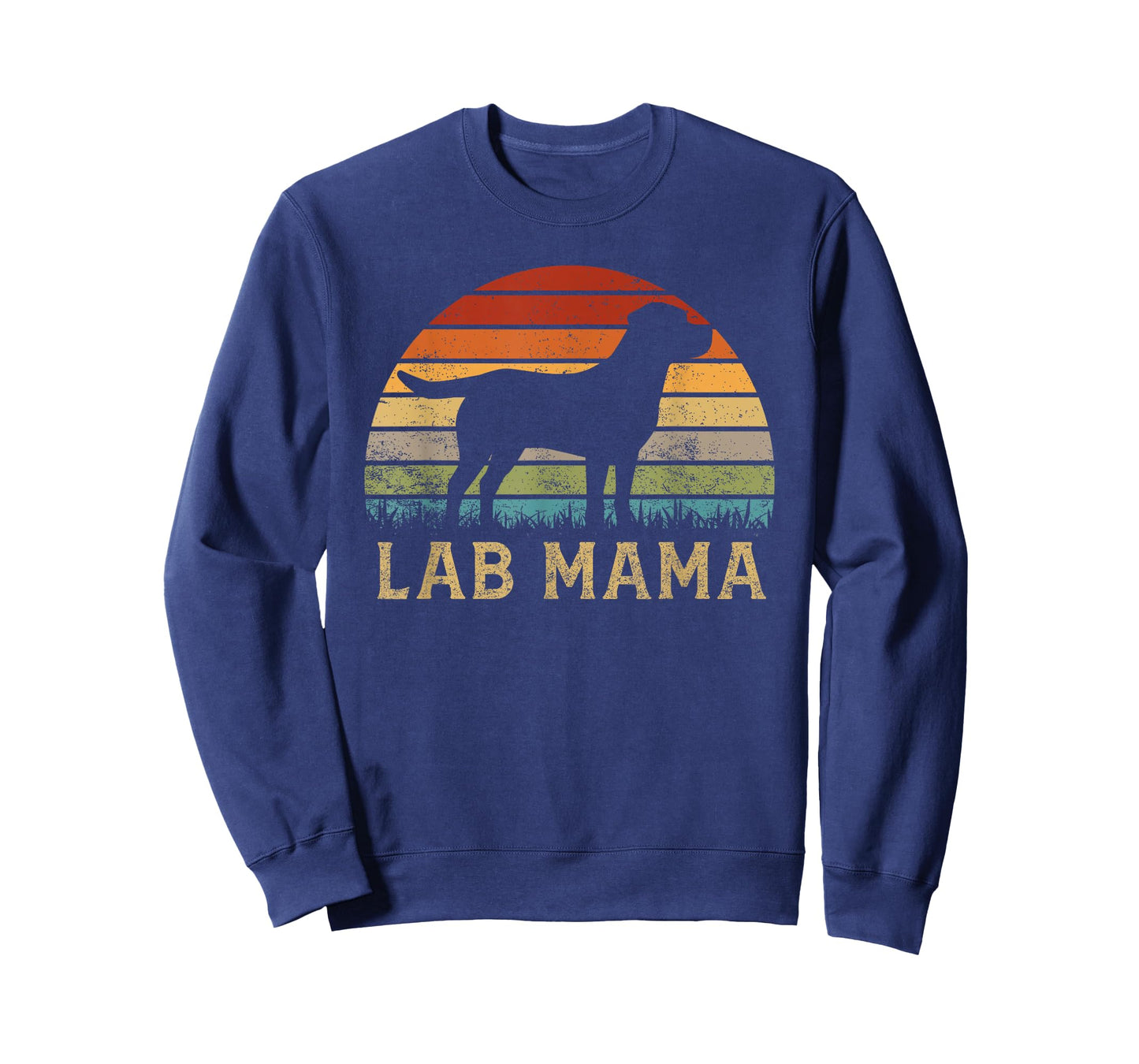Lab Mama Retro Labrador Retriever Lover Vintage Dog Lab Mom T-Shirt