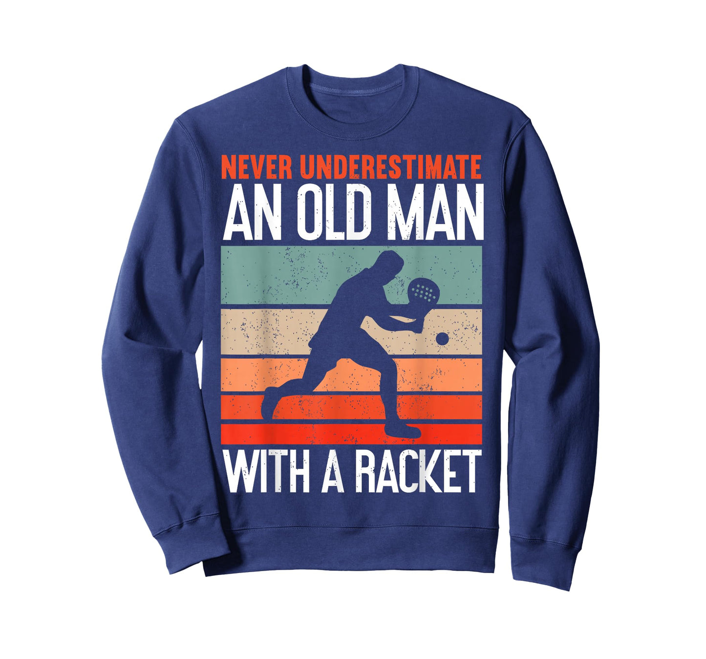 Never Underestimate an Old Man with A Racket Funny Padel T-Shirt