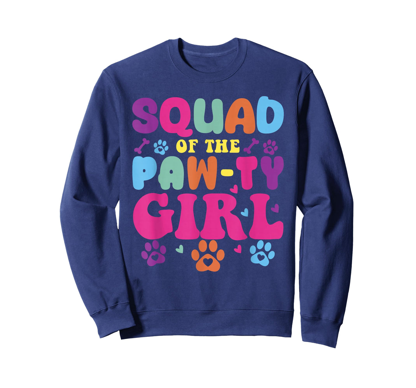 Squad of The Paw-Ty Girl Birthday Family Matching Party T-Shirt
