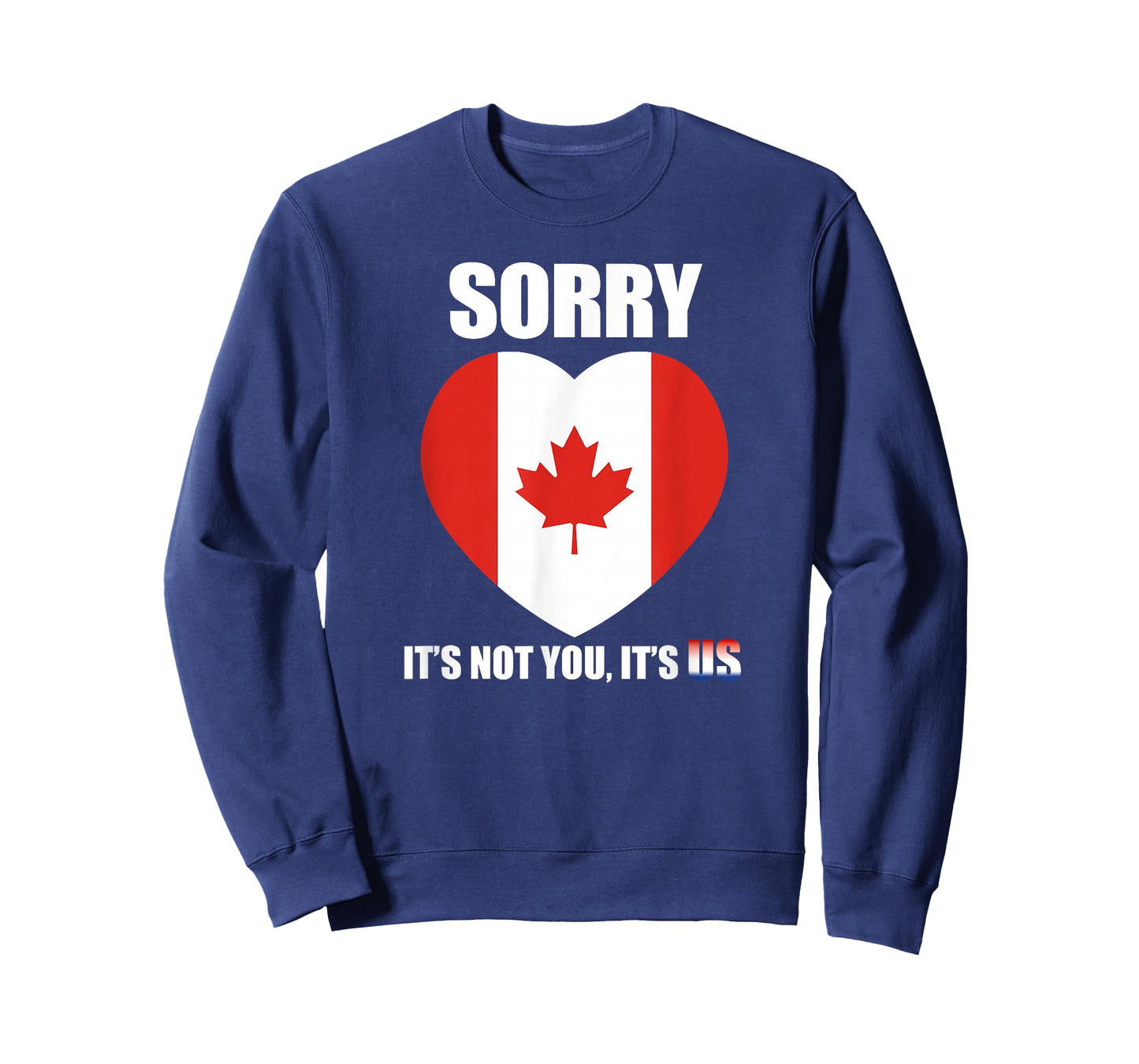 Funny Canada Sorry Apology Maple Leaf Heart Design T-Shirt