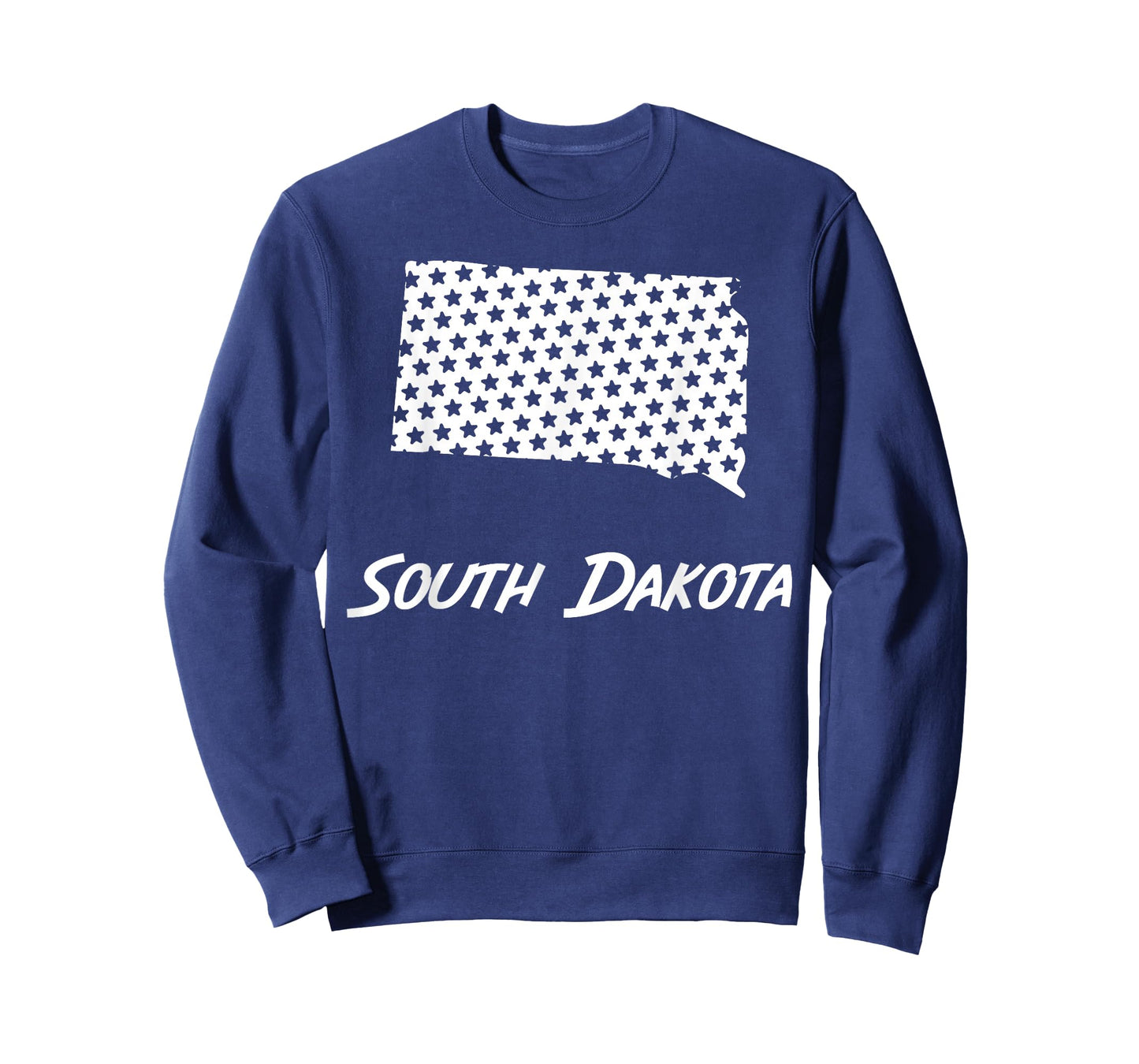 South Dakota USA State Outline Stars Vintage Retro Design T-Shirt