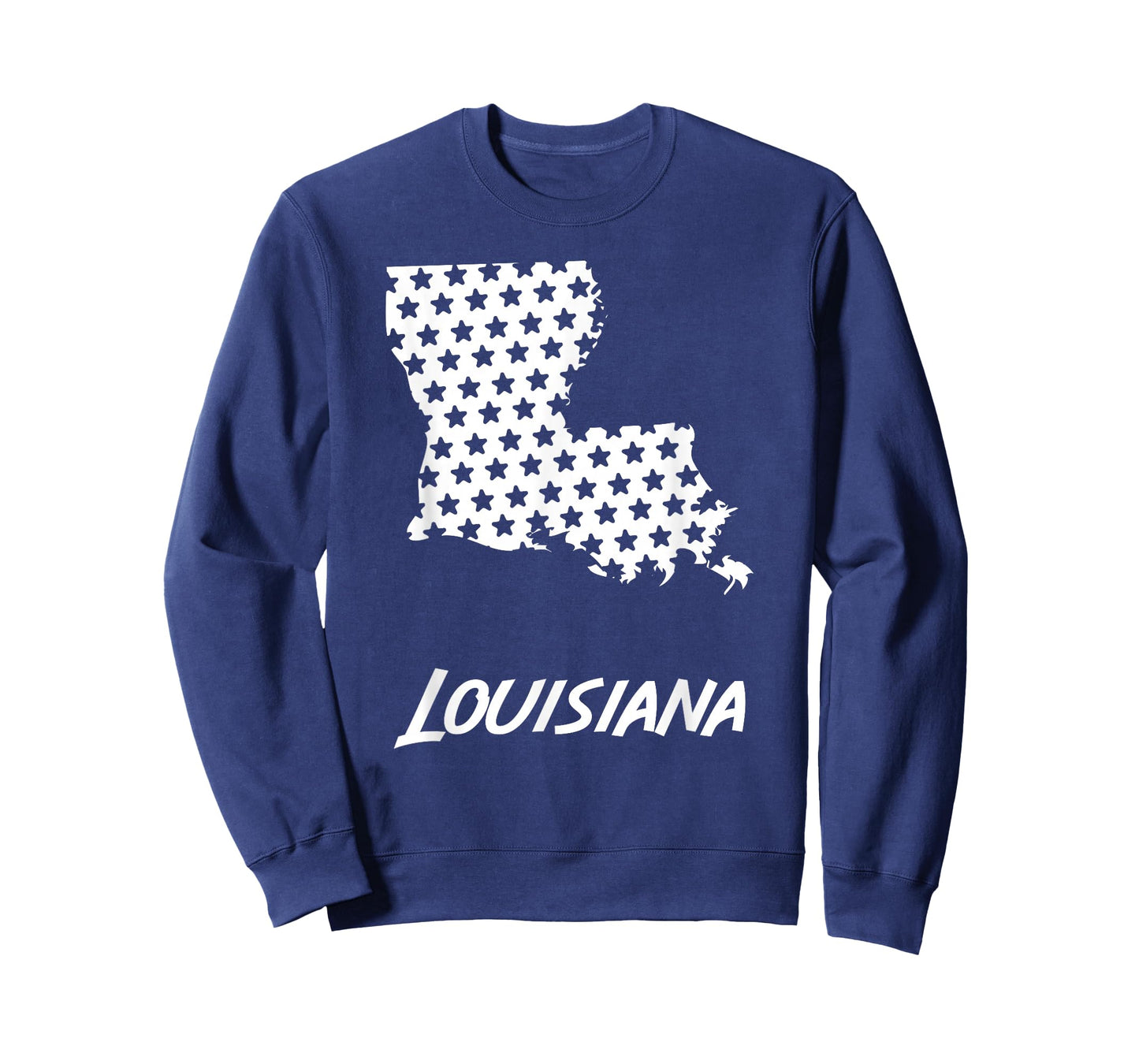 Louisiana USA State Outline Stars Vintage Retro Design T-Shirt