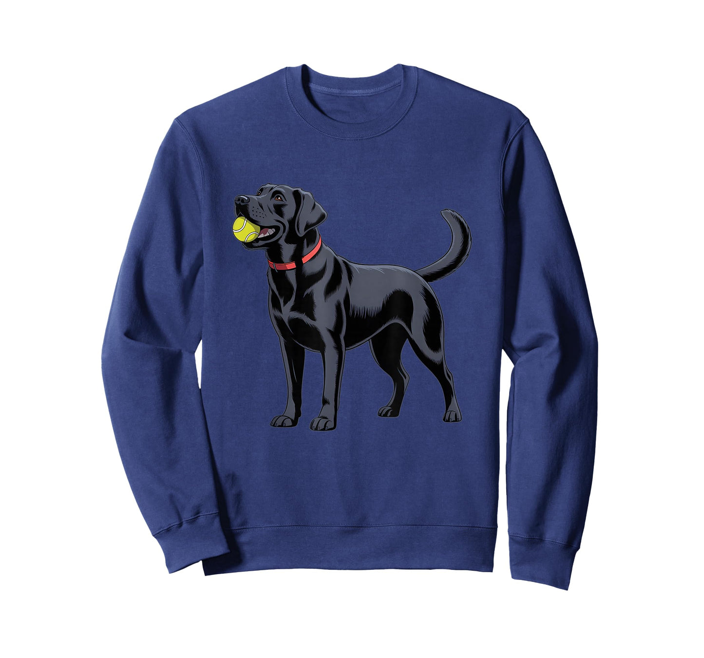 Black Labrador Retriever Black Lab Dog Fetch Tennis Ball T-Shirt