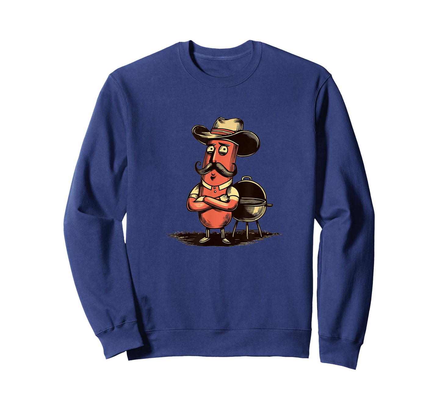 Cool Looking Weenie Hotdog with Hat and Beard for BBQ Lovers T-Shirt