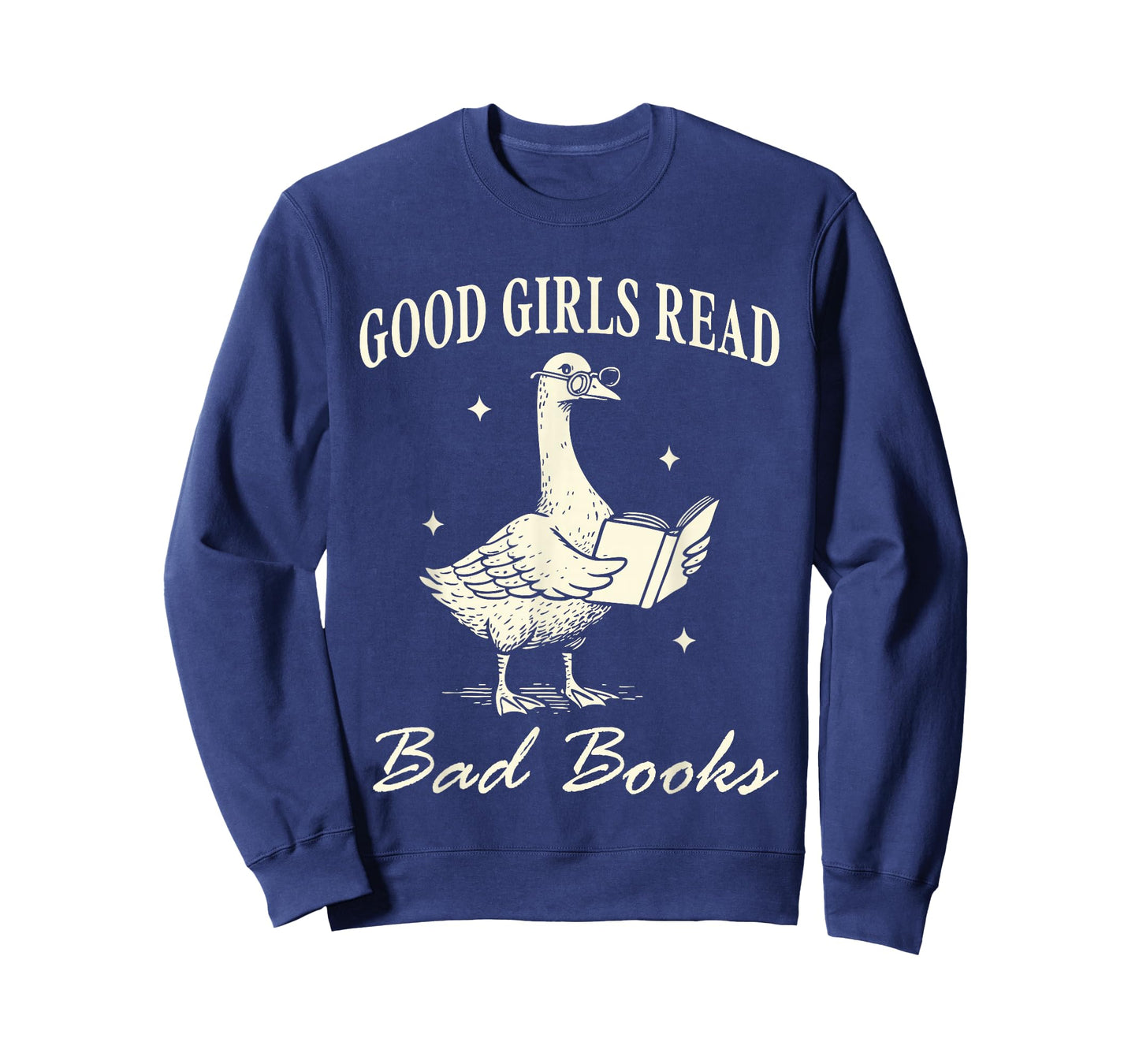 Good Girls Read Bad Books Funny Bibliophile Goose Reader T-Shirt