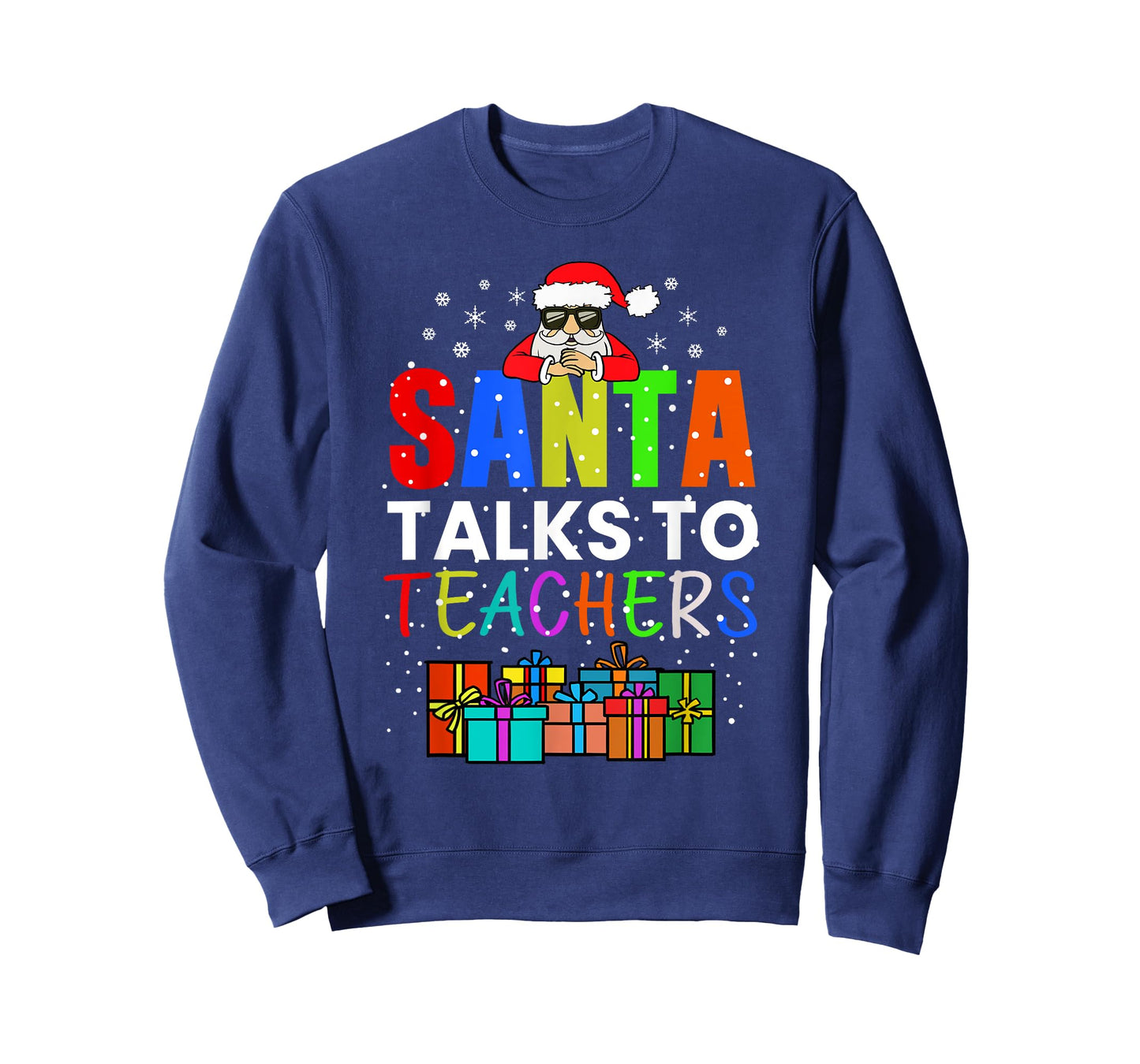Santa Talks To Teacher Style jersey T-Shirt